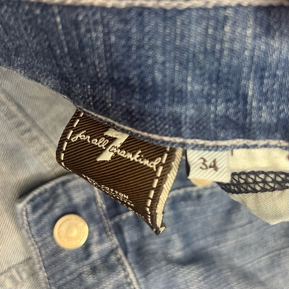 7 For All Mankind Men's "The Standard" Straight Leg Jeans Blue Wash 34x33.5 - Picture 4 of 7